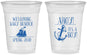Custom Baby Shower 16 oz Soft Sided Clear Cups - Nautical Ahoy It’s A Boy | 90055