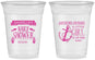 Custom Baby Shower 16 oz Soft Sided Clear Cups - Anchors Aweigh Little Girl | 90056