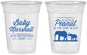 Custom Baby Shower 16 oz Soft Sided Clear Cups - Peanut On The Way | 90062
