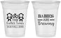 Custom Baby Shower 16 oz Soft Sided Clear Cups - Twins Baby Monkeys | 90068