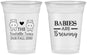 Custom Baby Shower 16 oz Soft Sided Clear Cups - Twins Baby Hippos | 90069