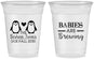 Custom Baby Shower 16 oz Soft Sided Clear Cups - Twins Baby Penguins | 90070