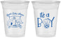 Custom Baby Shower 16 oz Soft Sided Clear Cups - It’s A Boy | 90076