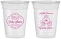 Custom Baby Shower 16 oz Soft Sided Clear Cups - Princess Coming Soon | 90085
