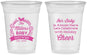 Custom Baby Shower 16 oz Soft Sided Clear Cups - Holiday | 90086