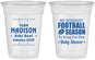Custom Baby Shower 16 oz Soft Sided Clear Cups - Football | 90091