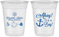 Custom Baby Shower 16 oz Soft Sided Clear Cups - Nautical Ahoy It’s A Boy | 90093