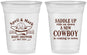 Custom Baby Shower 16 oz Soft Sided Clear Cups - New Cowboy | 90104