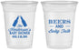 Custom Baby Shower 16 oz Soft Sided Clear Cups - Beers And Baby Talk | 90117