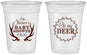 Custom Baby Shower 16 oz Soft Sided Clear Cups - Oh My Deer Christmas | 90121