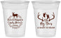 Custom Baby Shower 16 oz Soft Sided Clear Cups - Oh My Deer | 90123
