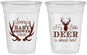 Custom Baby Shower 16 oz Soft Sided Clear Cups - My Little Deer | 90124