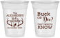 Custom Baby Shower 16 oz Soft Sided Clear Cups - Gender Reveal Buck Or Doe | 90131