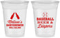 Custom Baby Shower 16 oz Soft Sided Clear Cups - Baseball Beer Diapers | 90132