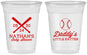 Custom Baby Shower 16 oz Soft Sided Clear Cups - Baseball Little Batter | 90136