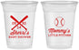 Custom Baby Shower 16 oz Soft Sided Clear Cups - Baseball Little Pitcher | 90137