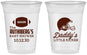 Custom Baby Shower 16 oz Soft Sided Clear Cups - Football Little Kicker | 90139