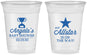 Custom Baby Shower 16 oz Soft Sided Clear Cups - Allstar On The Way | 90140