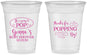 Custom Baby Shower 16 oz Soft Sided Clear Cups - Popping By | 90158