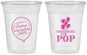 Custom Baby Shower 16 oz Soft Sided Clear Cups - Shes Going To Pop | 90160