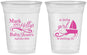 Custom Baby Shower 16 oz Soft Sided Clear Cups - Sailboat | 90178