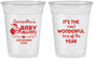 Custom Baby Shower 16 oz Soft Sided Clear Cups - Christmas | 90191