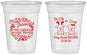 Custom Baby Shower 16 oz Soft Sided Clear Cups - Christmas Gender Reveal | 90193