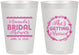 Personalized Bridal Shower 8 oz Frosted Cups - She's Getting Married | 100003
