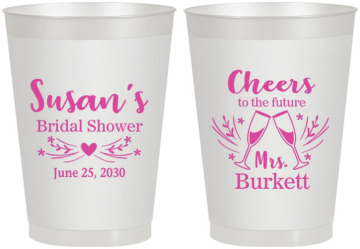 Personalized Bridal Shower 8 oz Frosted Cups - Future Mrs | 100005