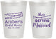 Personalized Bridal Shower 8 oz Frosted Cups - She's Getting Married | 100008