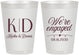 Personalized Engagement 8 oz Frosted Cups - We Are Engaged | 10001