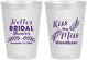 Personalized Bridal Shower 8 oz Frosted Cups - Kiss The Miss Goodbye | 100010