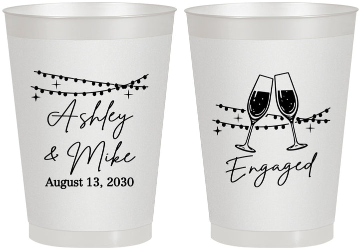 Personalized Engagement 8 oz Frosted Cups - Engaged | 10007