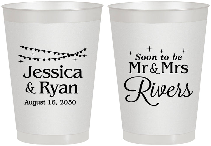 Personalized Engagement 8 oz Frosted Cups - Soon To Be Mr And Mrs | 10008