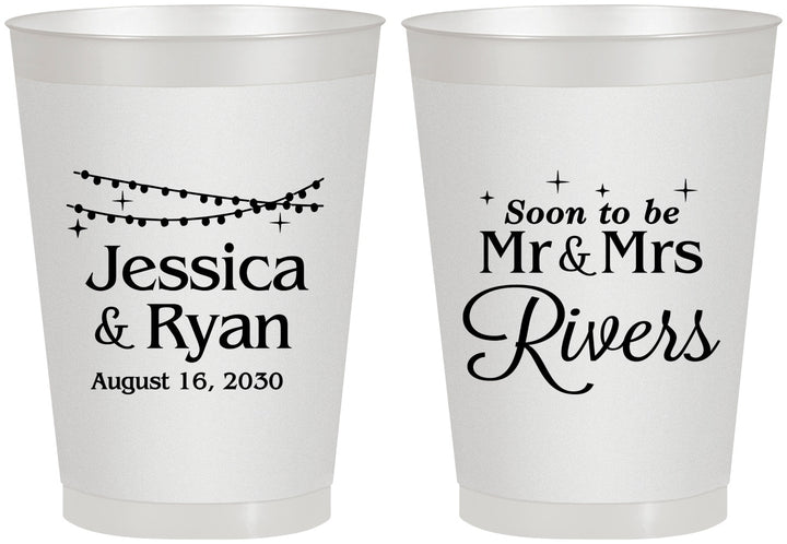 Personalized Engagement 8 oz Frosted Cups - Soon To Be Mr And Mrs | 10008