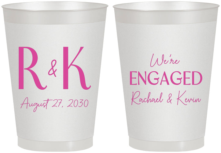Personalized Engagement 8 oz Frosted Cups - We Are Engaged | 10011