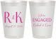 Personalized Engagement 8 oz Frosted Cups - We Are Engaged | 10011