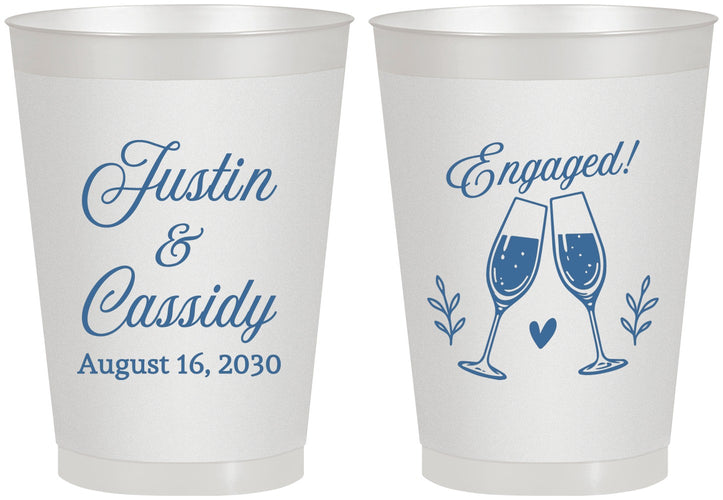 Personalized Engagement 8 oz Frosted Cups - Engaged | 10013