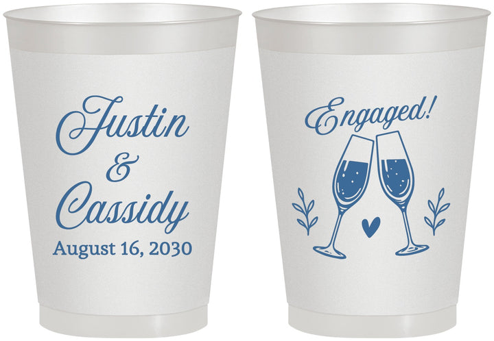 Personalized Engagement 8 oz Frosted Cups - Engaged | 10013