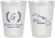 Personalized Wedding 8 oz Frosted Cups - Hawaii | 110