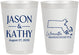 Personalized Wedding 8 oz Frosted Cups - Massachusetts | 120