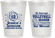 Personalized Bat Mitzvah 8 oz Frosted Cups - 12th Birthday Volleyball | 120016