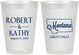 Personalized Wedding 8 oz Frosted Cups - Montana | 125