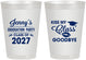 Personalized Graduation 8 oz Frosted Cups - Class Of 2027 Kiss Class Goodbye | 130028