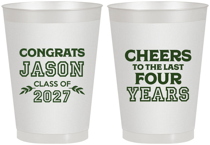 Personalized Graduation 8 oz Frosted Cups - Class Of 2027 Last Four Years | 130036