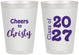 Personalized Graduation 8 oz Frosted Cups - Class Of 2027 Cheers | 130037