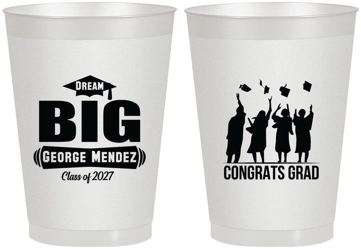 Personalized Graduation 8 oz Frosted Cups - Class Of 2027 Dream Big | 130039