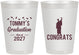 Personalized Graduation 8 oz Frosted Cups - Class Of 2027 Congrats | 130046