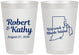 Personalized Wedding 8 oz Frosted Cups - Rhode Island | 138
