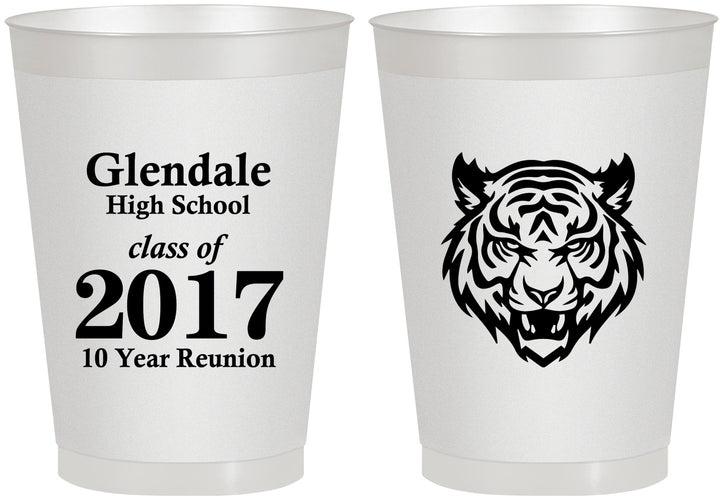 Personalized Class Reunion 8 oz Frosted Cups - Class Of 2017 10 Year | 140000